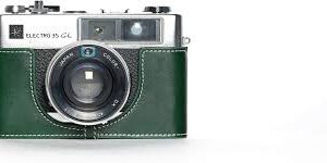 Funda de Piel Hecha a Mano para Yashica Electro 35 GL - Negra