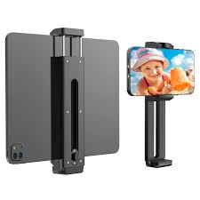 Soporte de Teléfono y Tablet para Trípode (4-12.9 Pulgadas)