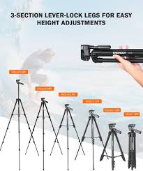 Trípode de Aluminio ENGINDOT: 40.5-136 cm