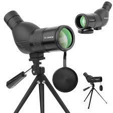 Telescopio Terrestre HD 12-36x50 con Trípode y Bolsa