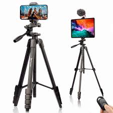 Trípode Lusweimi para iPad e iPhone - 66 Pulgadas con Control Remoto y Bolsa