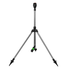 Trípode Giratorio 360° con Cabezal de Riego Automático Ajustable