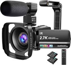 Cámara de Vídeo 2.7K 36MP con Zoom 16X y Visión Nocturna