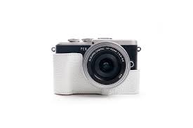 Funda de Cuero Genuino para Olympus EPL9 - Color Blanco