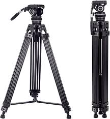 Trípode Profesional Cayer Pro 74'' con Cabezal Fluido