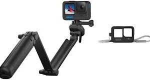 GoPro 3-Way 2.0: Trípode y Empuñadura con Funda y Correa Negra