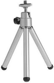 Mini Trípode Extensible Plata 1/4" para Mesa