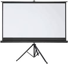 Pantalla de Proyector Portátil 72-100" con Soporte Tripode 16:9