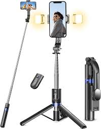 Palo Selfie Tripode con Luces LED y Estabilidad Reforzada