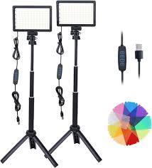 Paquete de 2 Focos LED Regulables para Fotografía 10000K