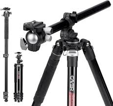 Trípode de Cámara Cayer 72.5" con Columna Central Multidireccional