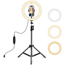 Anillo LED Trípode Selfie 10" para TikTok