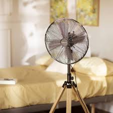 Ventilador de Pie Oscilante Retro Negro - Silencioso y Regulable