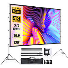 Pantalla Proyector Portátil LEORFI 120'' con Trípode