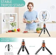 Aro de Luz LED WOWGO 10'' con Trípode y 3 Colores