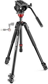Trípode de Aluminio Manfrotto MVH500AH con Cabezal de Vídeo Fluido