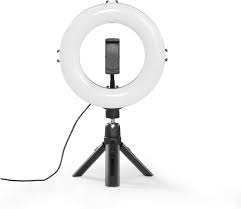 Anillo de Luz LED Hama con Trípode para Móvil - 8 Pulgadas