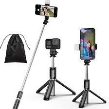 Trípode Selfie Eono 4 en 1 con Luces y Control Remoto